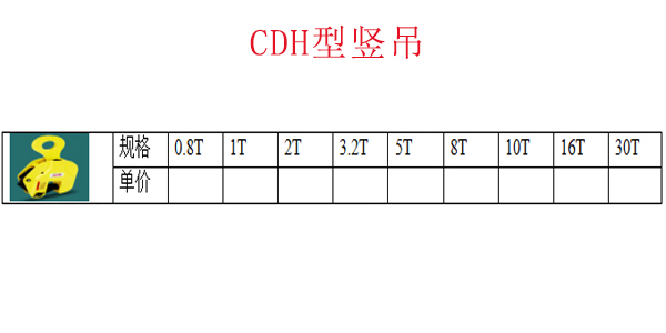 CDH型竖吊