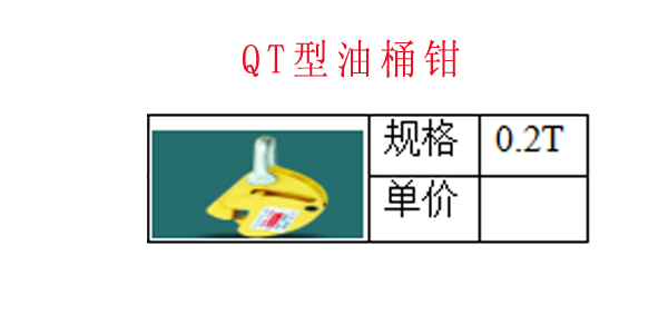 QT型油桶钳
