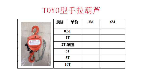 TOYO型手拉葫芦
