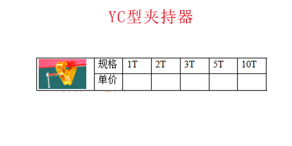 YC型夹持器