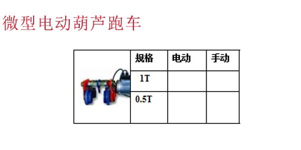 微型电动葫芦跑车