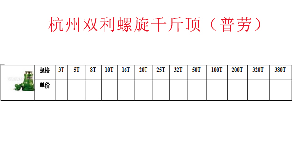 杭州双利螺旋千斤顶（普