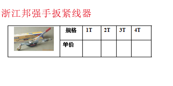 浙江邦强手扳紧线器