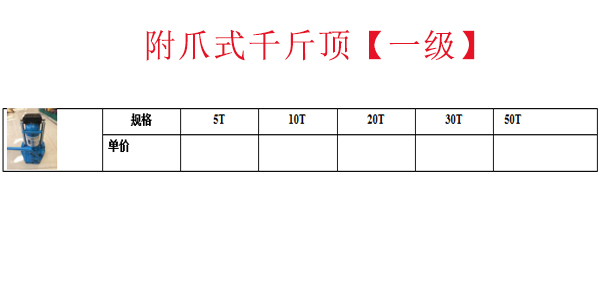附爪式千斤顶【一 级】