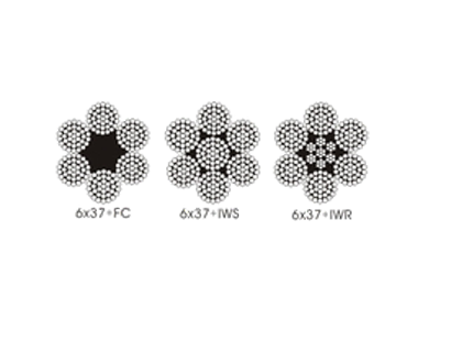 6×37 圆股钢丝绳 （光面